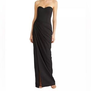 ML Monique Lhuillier Talia Pleated Gown